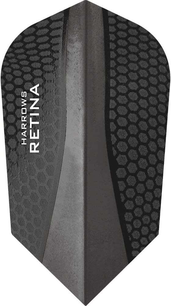 Harrows Retina-X Dartflügel/Flights, 100 µm, extra-stark, schmal, Schwarz, 5 Sets (insgesamt 15 Stück)