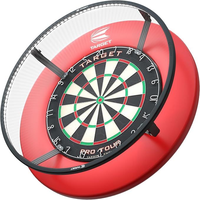 Target Darts Corona Vision Dartboard Lighting System, Schwarzer Rahmen | Weiße LED Dartscheibe Surround Ring Light | Erhältlich mit Pro Tour Dartscheiben Surround & Championship Dartscheibe
