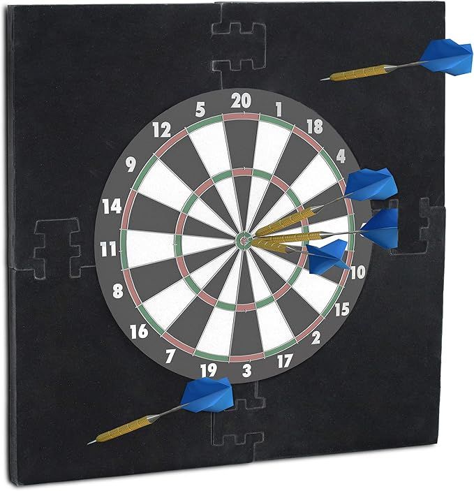 Relaxdays Dartscheibe Schutzring "R6", Wandschutz für 45 cm Dartboard, EVA, Dart Auffangring HBT: 71x71x3 cm