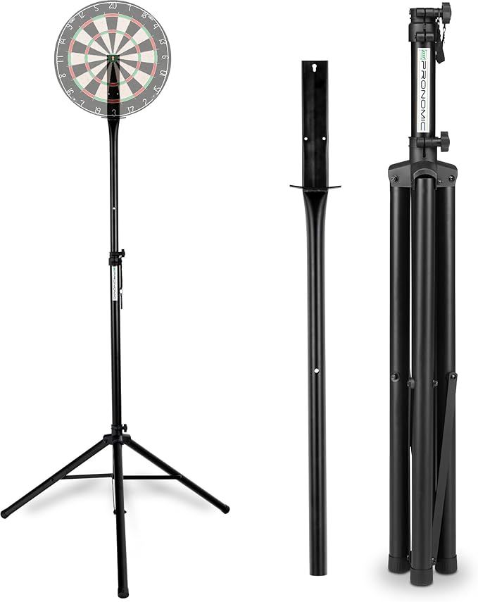 Pronomic DA-45S Ständer für Dartscheibe - Dartboard Halterung - Dartständer aus Stahl - Stufenlos höhenverstellbar