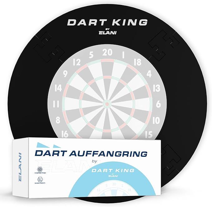 ELANI – Schutzring Dart Surround inkl. Abwurflinie für alle Scheiben- optimaler Schutz von Wand, Dartpfeil und Flight – Dartboard surround Dartscheibe Schutzring–Wandschutz Dartscheibe, Dart catchring