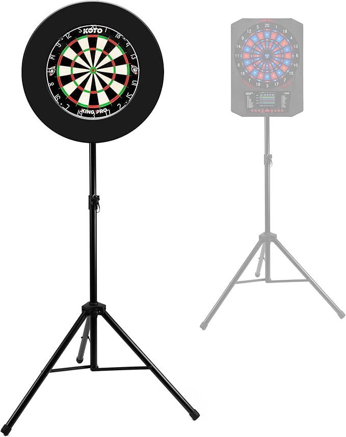 KOTO - Dartsänder, Dartscheibe Ständer, geeignet für Sisal- & elektronische Dartscheiben, zusammenklappbar, höhenverstellbar