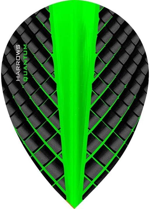 THOR-SPORTS Harrows Quantum Flights Slim/Pear/Kite/Standard in diversen Farben (Pear 1 Set, Grün)