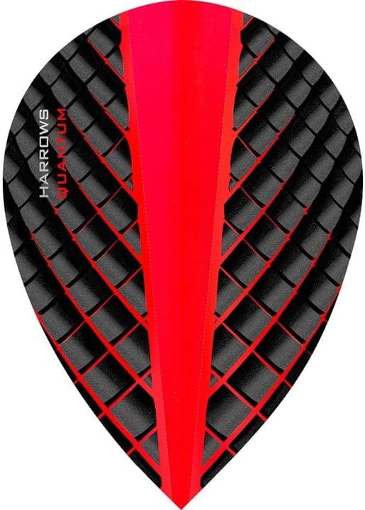 THOR-SPORTS Harrows Quantum Flights Slim/Pear/Kite/Standard in diversen Farben (Pear 1 Set, Rot)