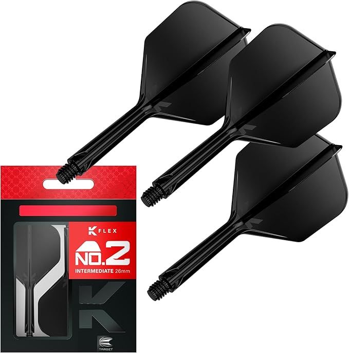 Target Darts K-Flex Flights & Shafts 3er Pack, Längen: Kurz, Mittel, Mittelstufe