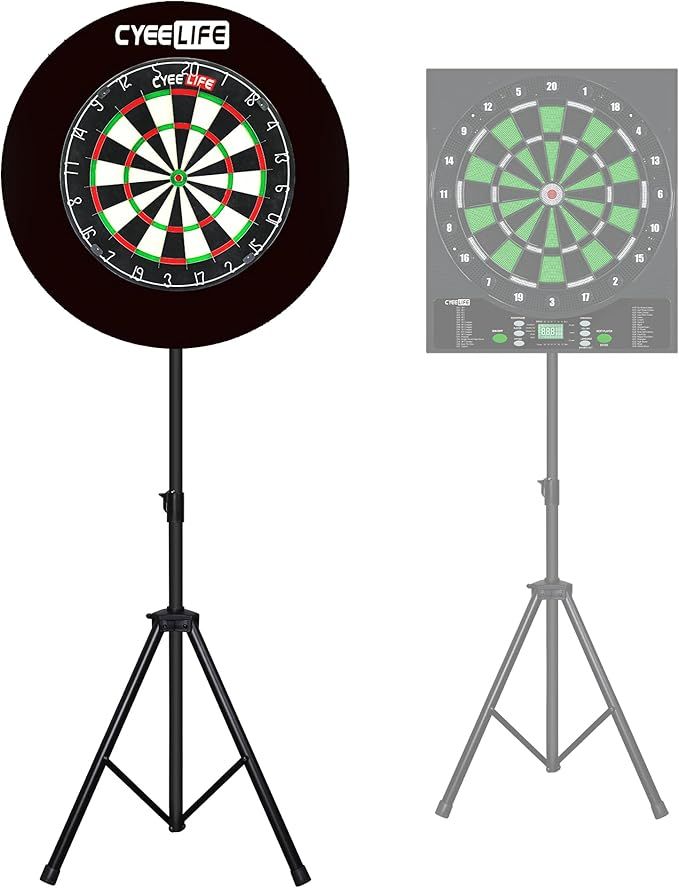 CyeeLife Professionelles Dartscheibe Ständer,Mobiler Dartständer für Klassische und Elektronische Dartboards