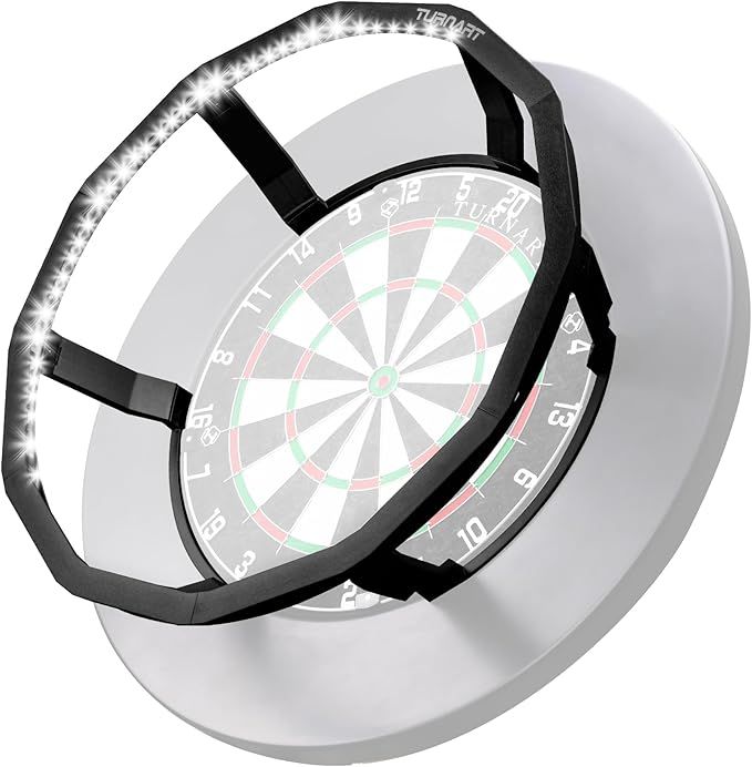 Turnart Dartscheibe Beleuchtung,360°Pro Dart Beleuchtung für Dartscheibe Kork Helligkeitsregelung Dart Licht für Dartscheibe Steeldart-90 LED Dartboard Beleuchtung für Wohnzimmer Oder Bar